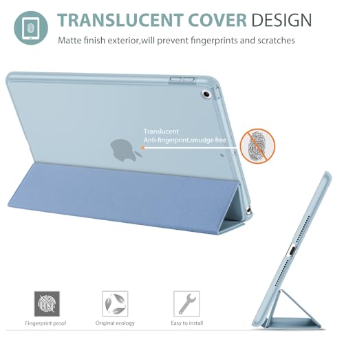 Image of ProCase Smart Case for iPad 9.7 Inch iPad 6th /5th Generation 2018 2017(Model: A1893 A1954 A1822 A1823), Ultra Slim Lightweight Stand Cover with Translucent Frosted Back -SkyBlue