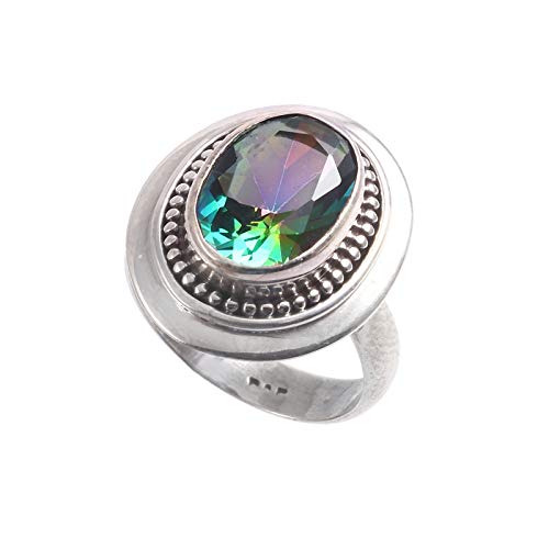 Bague quartz mystique turc bague en argent 925 taille 18 femme