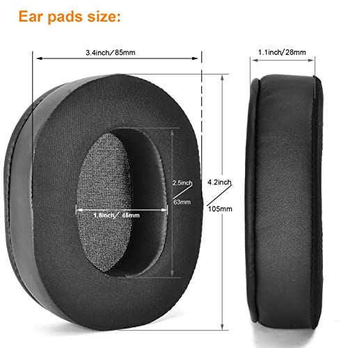 M50X Thicker Cooling Gel Ear Pads Replacement Ear Cushion Compatible with ATH M50X M40X / M50XBT / HyperX Cloud & Cloud 2 / SteelSeries Arctis 3 / 7 / 9X & Pro / Sony MDR 7506 / Stealth 600 Headset - Image 4