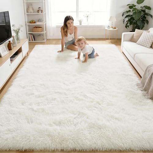 OLANLY Washable Shaggy Area Rug for Home Decor
