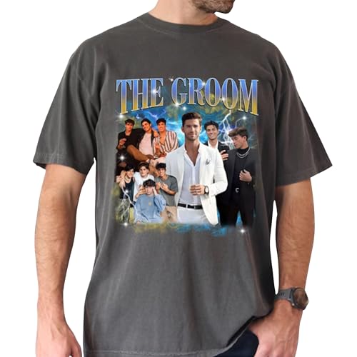 UrbanNEST Personalized Groom Shirts for Men, Custom Bootleg Rap Tee, Groom to Be Shirt, Gifts for Men Getting Married 20252