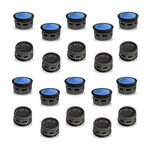 Image of High-Pressure Water Aerator Faucet Tap Foam Flow Replacement, Blue, 12 x 12 x 12 Millimetres, Plastic Fusion (40 Pieces)