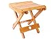 SANPON Tabouret Pliant en Bambou Petit Tabouret De Douche Banc Portable pour Salle De Bains Sauna Spa, Hauteur 31CM
