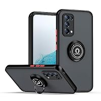 Funda Con Anillo Para OPPO Find X3 Lite - TPU+PC Translúcido Azul, Soporte Giratorio 360°, Anti-golpes