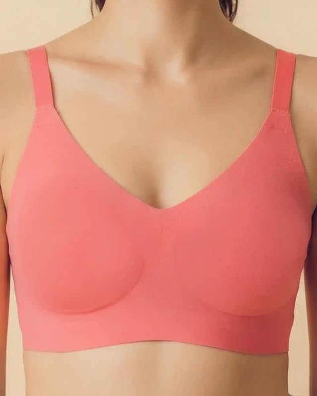 Image of Tweens Cotton Non-Padded Bonded Bra for Women | Full Coverage Wire-Free Bra | Hidden Concealer | Seamless No-Dig Comfort | Breathable Cotton | Elastic-Free Bottom Band & Side Wings | Pack of 1|