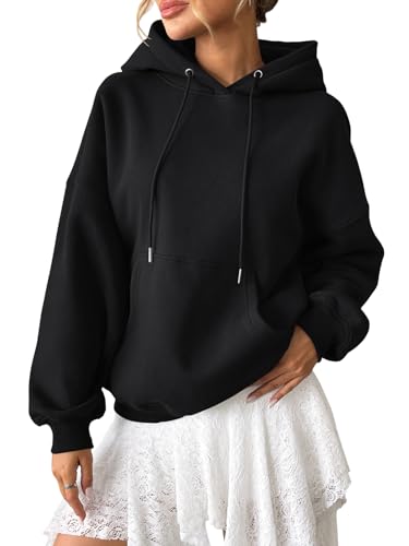 Sweat à capuche surdimensionné pour femme Tomwell : pull d'hiver décontracté manches longues