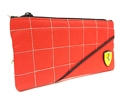 Estuche con cremallera escudo Ferrari + llavero silbato de regalo