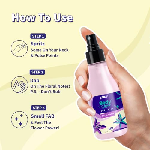 Plum BodyLovin' Orchid-You-Not Body Mist | Long Lasting Fresh Floral Fragrance For Women With Red Apple, Freesia & Musk | High On Fun | Travel-Friendly Perfume Body Spray 150 ml - view 7