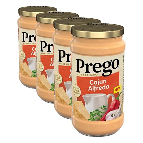 Image of Prego Cajun Alfredo Pasta Sauce, 14.5 oz Jar (Pack of 4)