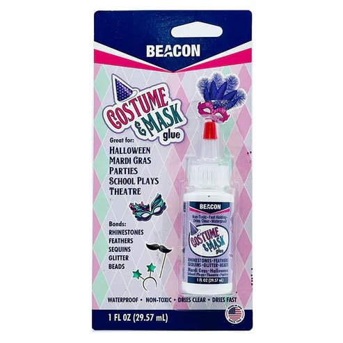 Costume & Mask Glue 29 ml Medium Dries Bottle, Clear by Costume & Mask Glue