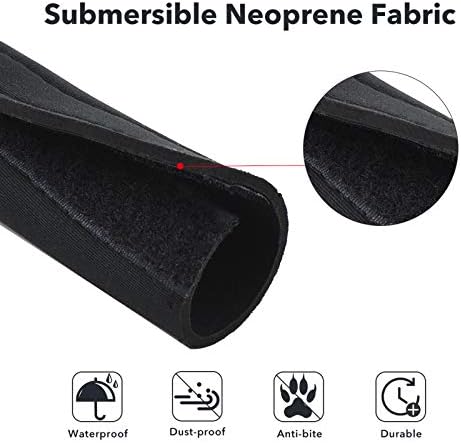 Cable Management Sleeves YOSH 200 cm Neoprene Cable tidy for PC/TV/Desk ,Sleeve Wraps Wires kit Cable Protector chew for Computer/Home Theater/ Entertainment Center/Office Wire Organizer