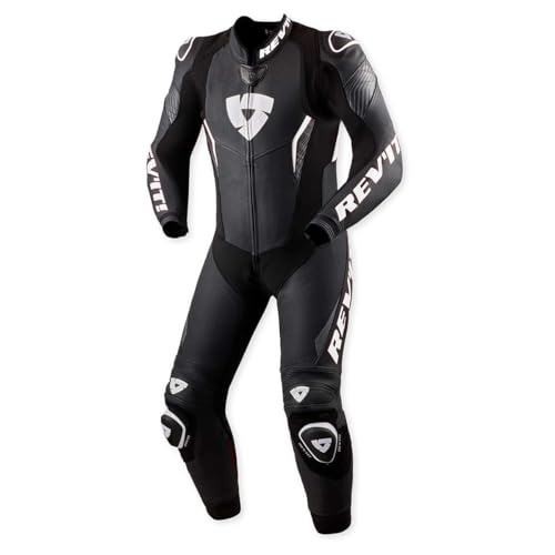REV'IT! Revit Argon 3 Tuta in pelle da motociclista One Piece perforata, nero/bianco, 48