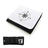 Mygoodprice Herren-Geldbörse aus PU-Leder, Marineblau, Kompass, Stange 2