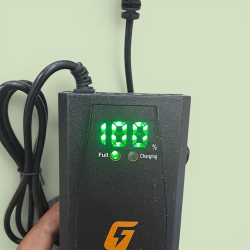 Image of Electric Scooter Charger 72V 4 AMP | GRAPHENO | for Lead Acid and Graphene Batteries | for 6 Battery Scooter | Longest 4 Meter Wire | Fast Charging with Percentage Screen.