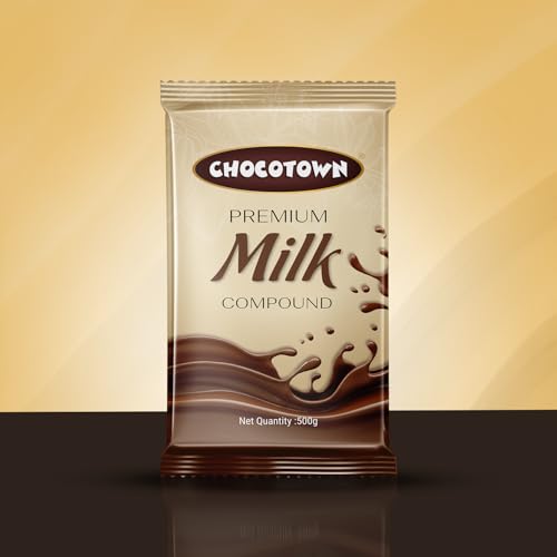 Image of Choco Town Choco Compound Slab | Chocolate Bar For Making Cakes & Cookies - 500g (White 1)