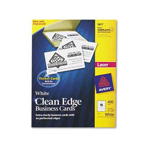Avery Two-Side Printable Clean Edge Business Cards, Laser, 2 x 3 1/2 ...