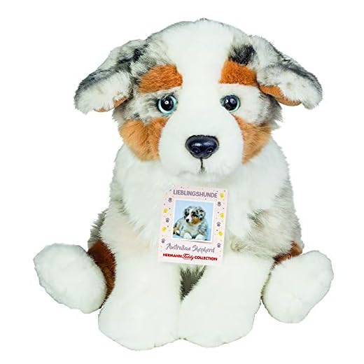 Teddy Hermann 91935 hund australian Shepherd valp 22 cm, gosedjur, plyschdjur, specialutgåva favorithundar