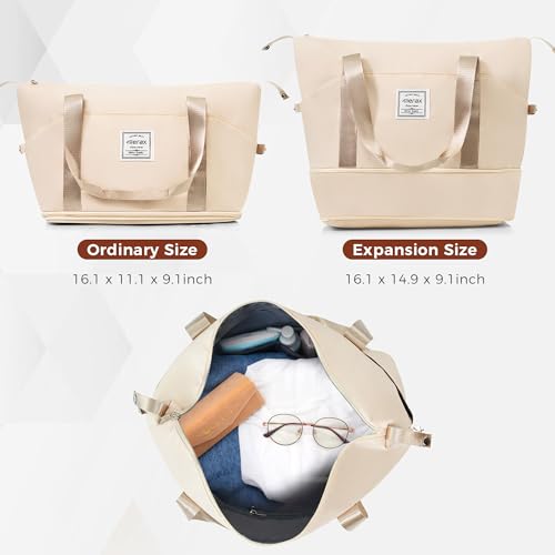 Image of 4-Piece Luggage Set, Suitcase with TSA Lock Travel Duffel Bag Wet-Dry Toiletry Bag,Golden