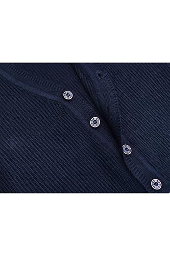 Image of Lilax Baby Boys Basic Long Sleeve V-Neck Classic Knit Cardigan Sweater