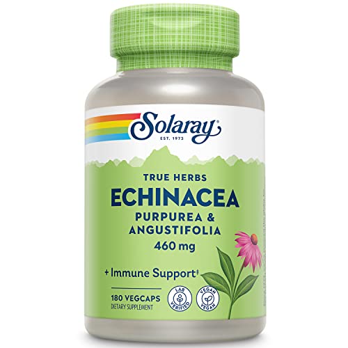Solaray Echinacea Purpurea & Angustifolia Root 460 Mg | Healthy Immune & Respiratory Function Support | 180 Vegcaps #TOP10