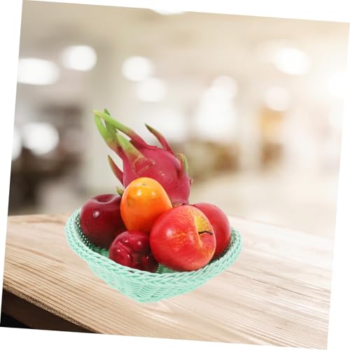 Cesta pequeña en forma de corazón tejida para decoración de cocinas 6