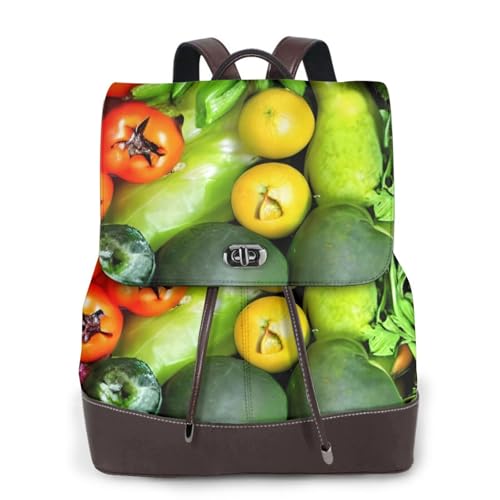 Sac à dos en cuir imprimé noir de taille unique au design chic