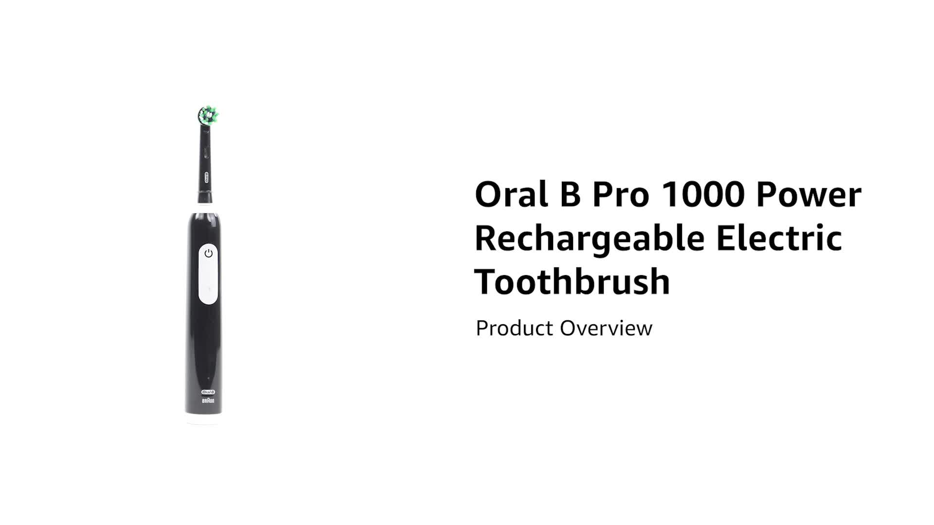 Oral-B Black Pro 1000 Power Rechargeable Electric Toothbrush