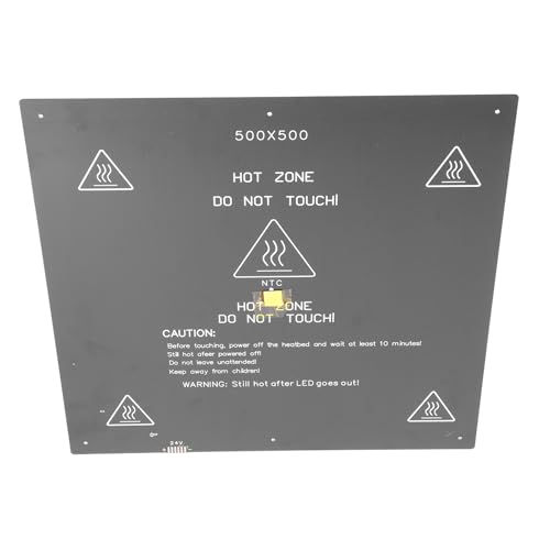 3D-Drucker-Heißbett, 24 V, 350 W, Hochleistungs-Aluminiumlegierung, 500 X 500 Mm, mit Selbstklebender, Schnell Erhitzender Bauoberfläche, 3D-Drucker-Heizbett-P
