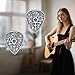 JBAERD Prince Symbol Earrings Sterling Silver Guitar Pick Earrings Jewelry Gifts for Women