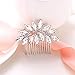 EVER FAITH Bridal Hair Accessories for Bride White Marquise Shape Austrian Crystal Lots Wedding Side Comb