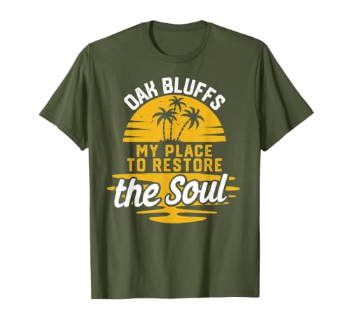 My Place to Restore The Soul - Oak Bluffs T-Shirt, Men, Olive Green, 3X-Large