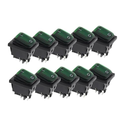 Interruptor KCD4 de enclavamiento 220V con piloto luminoso de cuatro patas