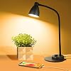 Lampe de Bureau LED, Lampe de Table en Métal avec Port de Charge USB/ 3 Modes d’Éclairage & 18 Niveaux de Luminosité/ Flexible à 360°/ Capteur de Lumière, Lampe de Lecture pour Étude et Travail, Noir