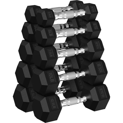 HANDBODE 75 lb Hex Dumbbell Set