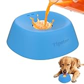 Yipetor Slow Feeder Dog Bowls for Liquid Treat, Anti-Slip【Entertained Ball-in】 Bone Broth Dog Lick Bowl, 3/4 Cup Yogurt Pup Lick Toy for Large Medium Small Breeds Dietary Supplement/Post-op Nutrition