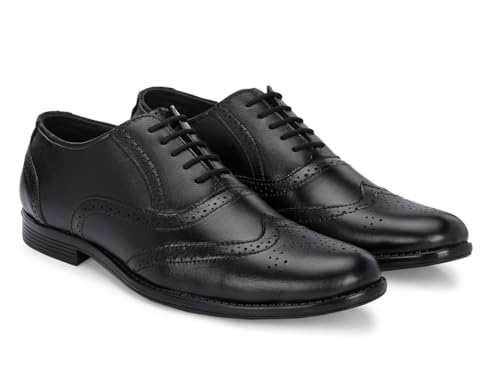 Image of MACTREE Men's Genuine Leather Brogue Lace Up Formal Shoes