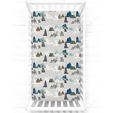 TANOFAR Mountains Baby Boy Crib Sheet Toddler Bed Sheets Soft Breathable Nursery Bedding Cover