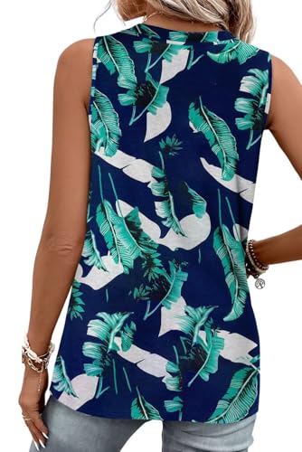 KISSMODA Womens Boho Tops for Summer Sleeveless Tanks Loose Fit Casual Blouse Daily Shirts for Leggings (S-3XL)