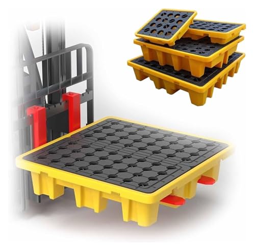 Heavy Duty Modular Containment Platform with Flat Top Grating for Warehouse and Basement Cargo Storage