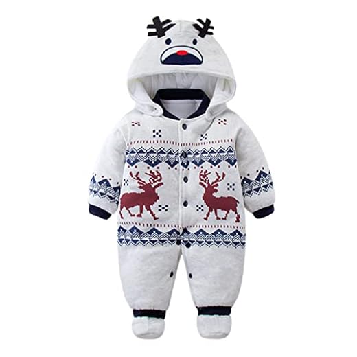 Bébé Combinaison Unisexe Vêtements épais Capuche Ensembles Mignon Manteau Cotton Romper Coverall Tenues Jumpsuit Salopette One-piece Thicken Outfits Coat d'hiver Automne 3 mois Vine
