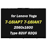 Replacement for Lenovo Yoga 7-16IAP7 7-16IAH7 Type 82UF 82QG 5D10S39809 5D10S39808 16.0' 2560x1600 2.5K LCD LED Touch Screen Display Assembly with Bezel