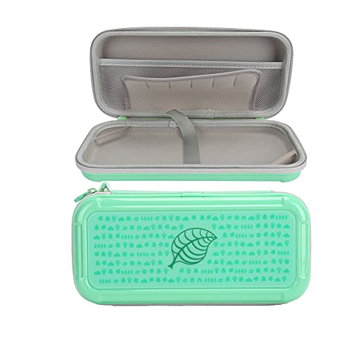 EIMSOAH Bolsa Protectora de Almacenamiento Rígida para, Estuche de Transporte Portátil e Impermeable para Viajes, Material de PC Verde, Se Adapta a Consola con Controladores Adjuntos para Jugadores