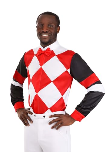 Adult Horse Jockey Shirt | Horse Rider Derby Uniform for Men & Women | Horse Racer Jockey Long Sleeved Costume Shirt