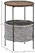 Amazon Brand – Rivet Meeks Round Side Table with Fabric Storage Basket, 24