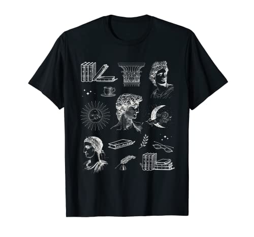 Dark Academia Clothing Aesthetic Book Lover Bookaholic T-Shirt
