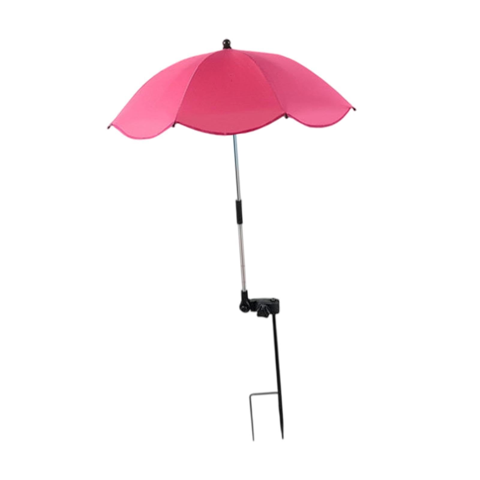 ????? Plant Umbrella for Outdoor Plants,Garden Cover,Larger Size Sun Protection Sturdy Shade Umbrella for Potted Plant, Pink