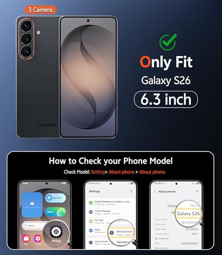 Image of FNTCASE for Samsung Galaxy S26 Case: Magnetic Matte Phone Cases with Screen Protector Drop Proof Compatible with Magsafe Slim Rugged Shockproof Protective Translucent Cell Cover (C-Frosted Black)