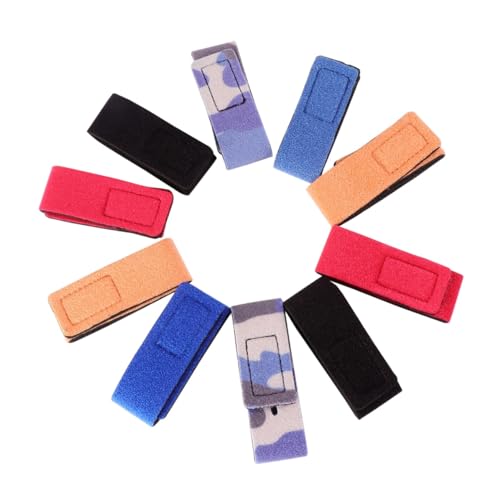 Gogogmee Fishing Rod Belt Holder 10 Pcs Straps Elastic Fishing Rod Tie Down Compact Storage (Camouflage)