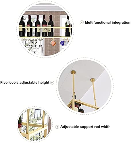 Porte-bouteilles au plafond rétro en métal pour des soirées conviviales - 8