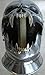 Handmade Medieval Armor Helmet – Demonic Ghost Face Skull Design with Silver Polish – Unique Devil-Themed Costume Armor for Halloween, Cosplay, LARP & Collectors